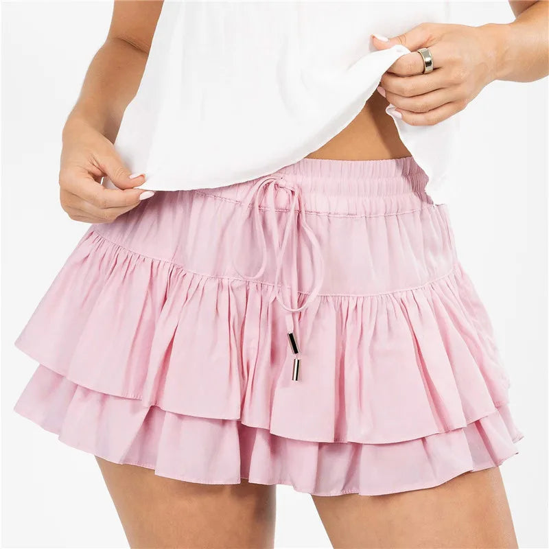 Genevieve | Tiered Ruffle Mini Skirt