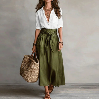 Skirt set shown from the side