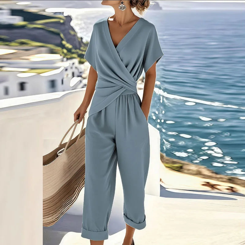 Kimberly | Wrap-Front Trouser Set