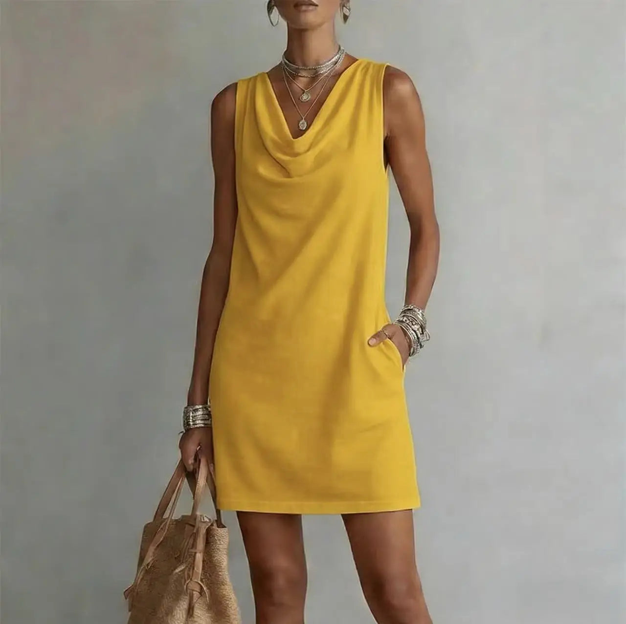 Nikki | Sleeveless Pocket Mini Dress