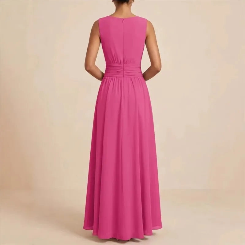 Bianora | Pleated Sleeveless Maxi Dress
