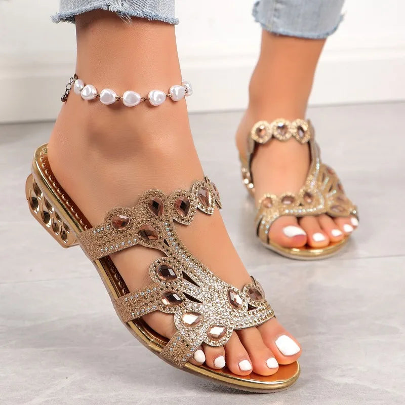 Livia | Gold Sandals for Women