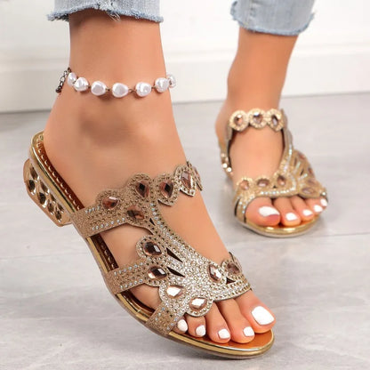 Livia | Gold Sandals for Women