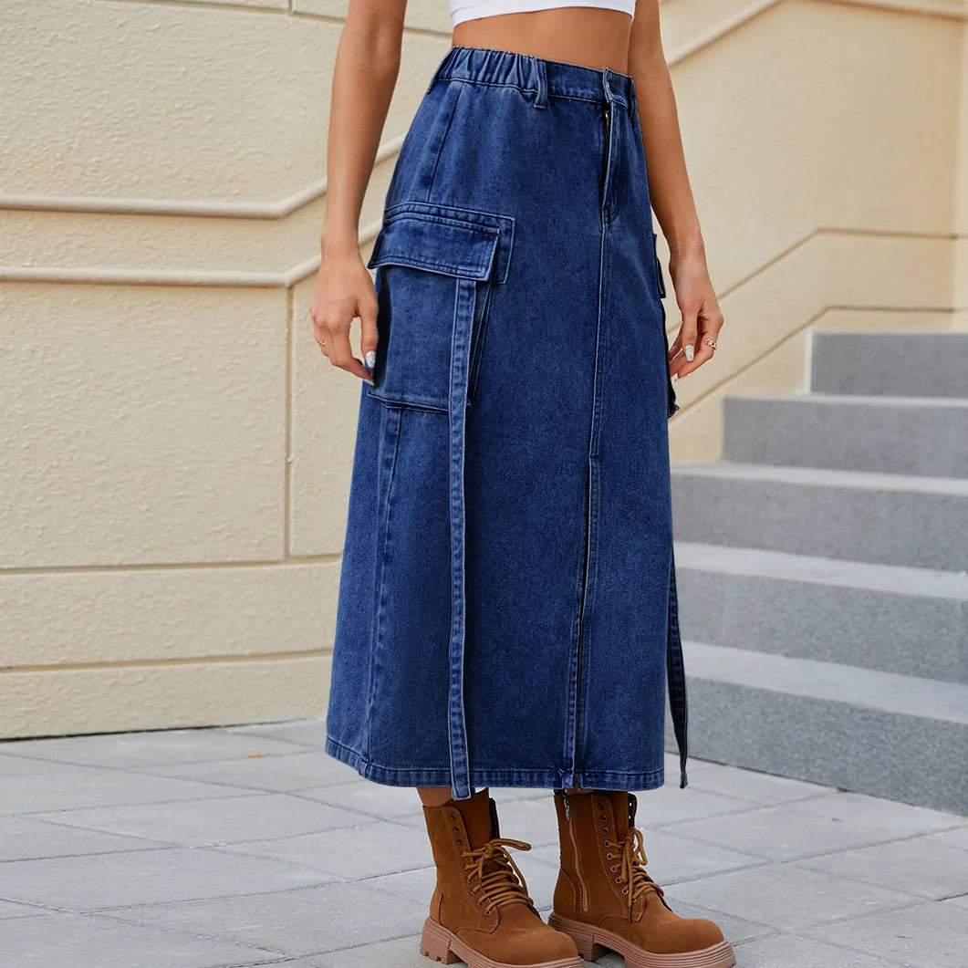 Beverly | Elastic Waist Denim Skirt
