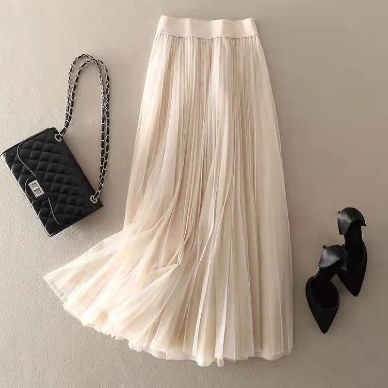 Morgan | High-Waisted Pleated Skirt
