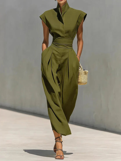 Adeline | Structured Sleeveless Midi Dress