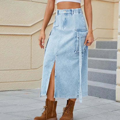 Beverly | Elastic Waist Denim Skirt
