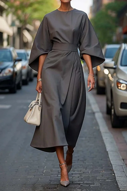 Henriette | Elegant Flowing Lantern Sleeve Dress