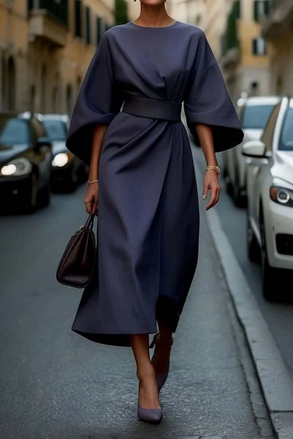 Henriette | Elegant Flowing Lantern Sleeve Dress