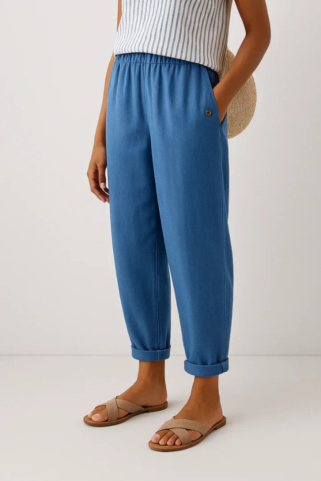 Romina Timeless Linen-Cotton Trousers
