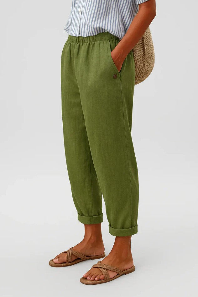 Romina Timeless Linen-Cotton Trousers