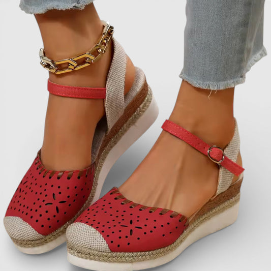 Lobke | Woven Wedge Espadrilles