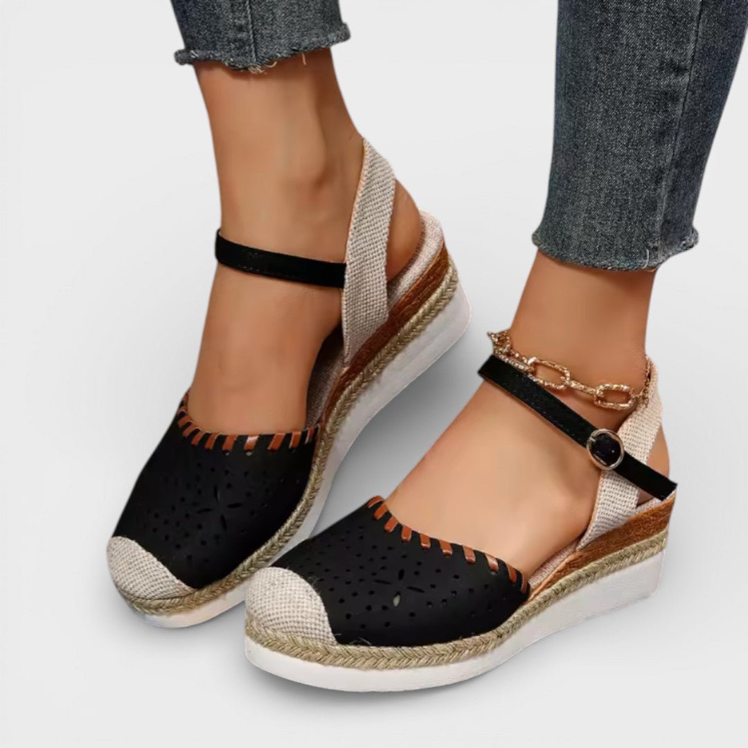 Lobke | Woven Wedge Espadrilles