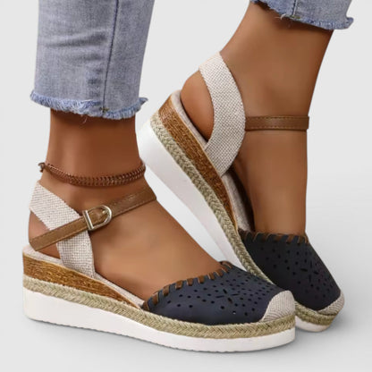 Lobke | Woven Wedge Espadrilles