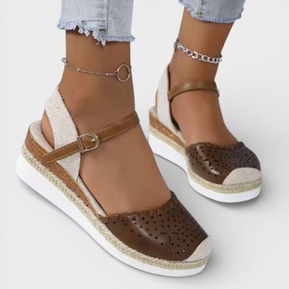 Lobke | Woven Wedge Espadrilles