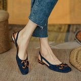 Sidonie | Square-Toe Slingback Flats