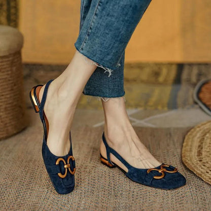 Sidonie | Square-Toe Slingback Flats