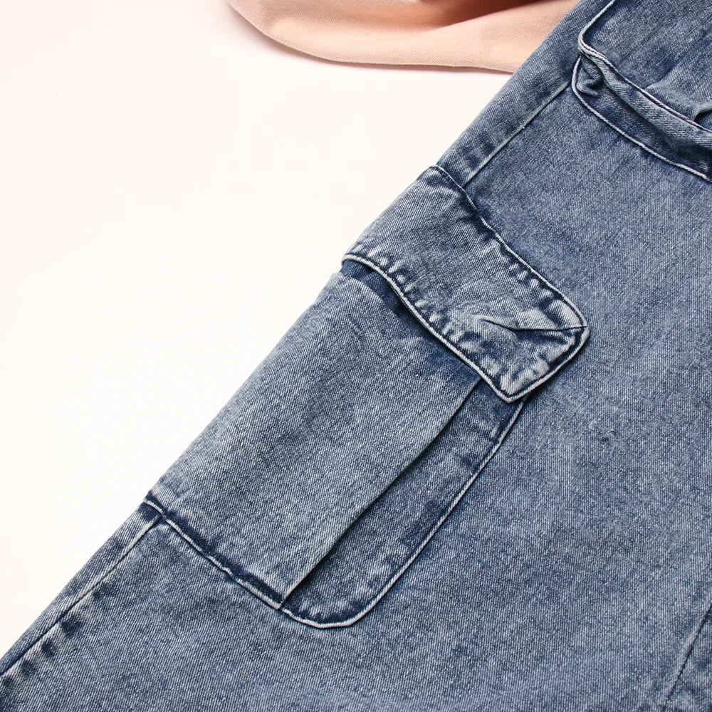 Sierra | Cargo Denim Skirt with Pockets