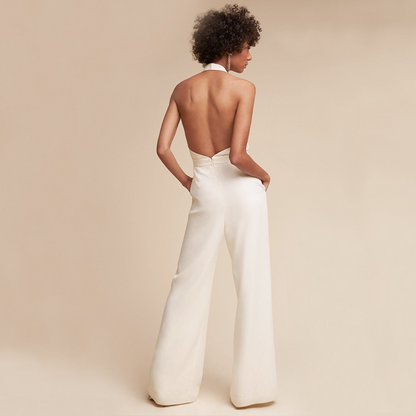 Roselle | Halter Wide Leg Jumpsuit