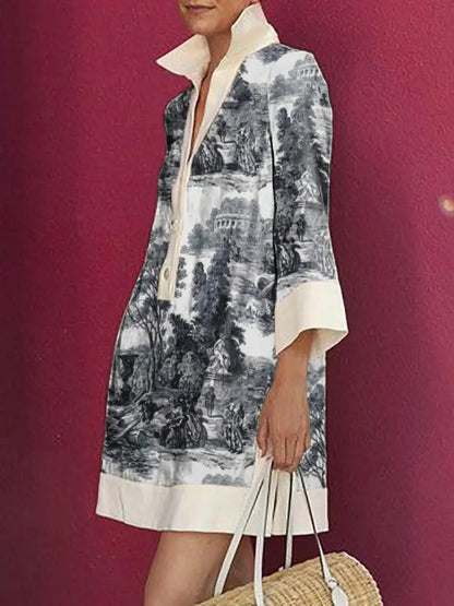 Vivienne | Toile Print Mini Dress