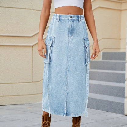 Beverly | Elastic Waist Denim Skirt