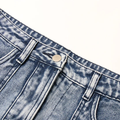 Sierra | Cargo Denim Skirt with Pockets
