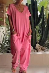 Breezy | V-Neck Loose Jumpsuit