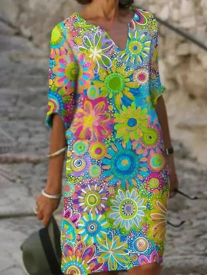 Aurelia | Floral V-Neck Mini Dress