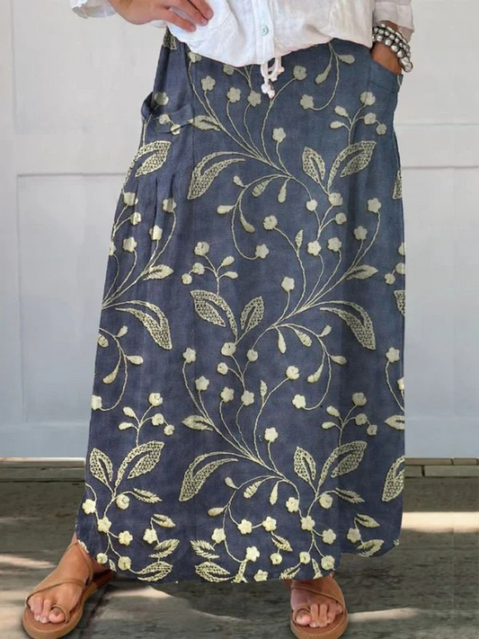 Capucine | Retro Floral Skirt