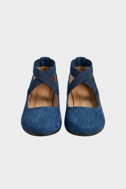 Mireille | Suede Cross-Strap Ballet Flats