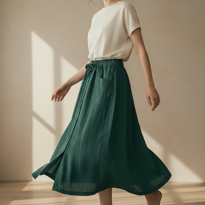 Juno | Button-Front A-Line Skirt