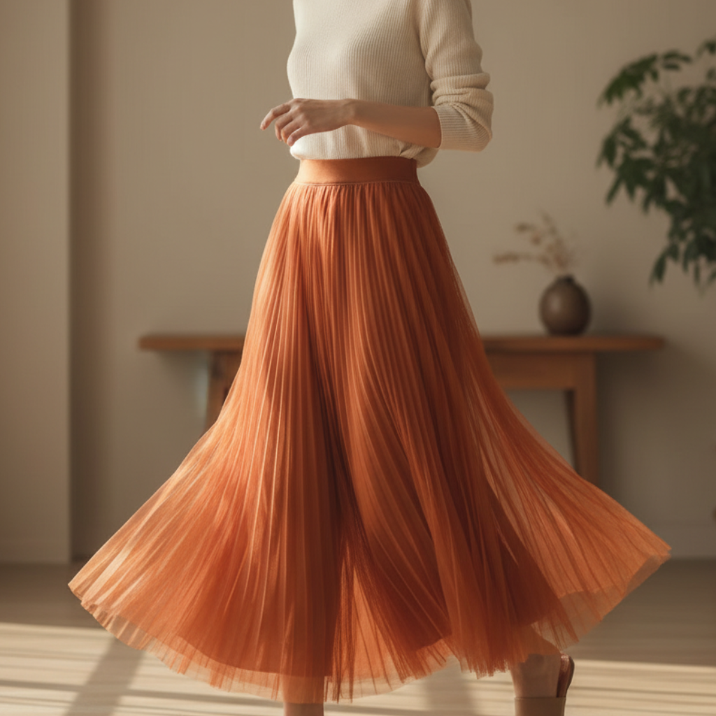 Morgan | High-Waisted Pleated Skirt