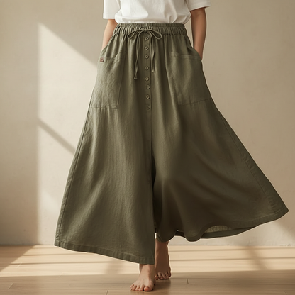 Juno | Button-Front A-Line Skirt