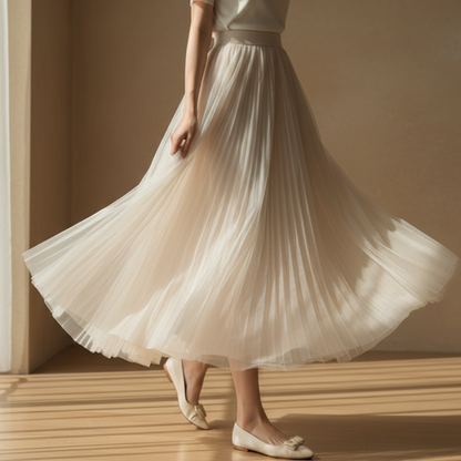 Morgan | High-Waisted Pleated Skirt