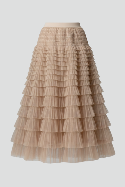 Lily | Layered Tulle Midi Skirt