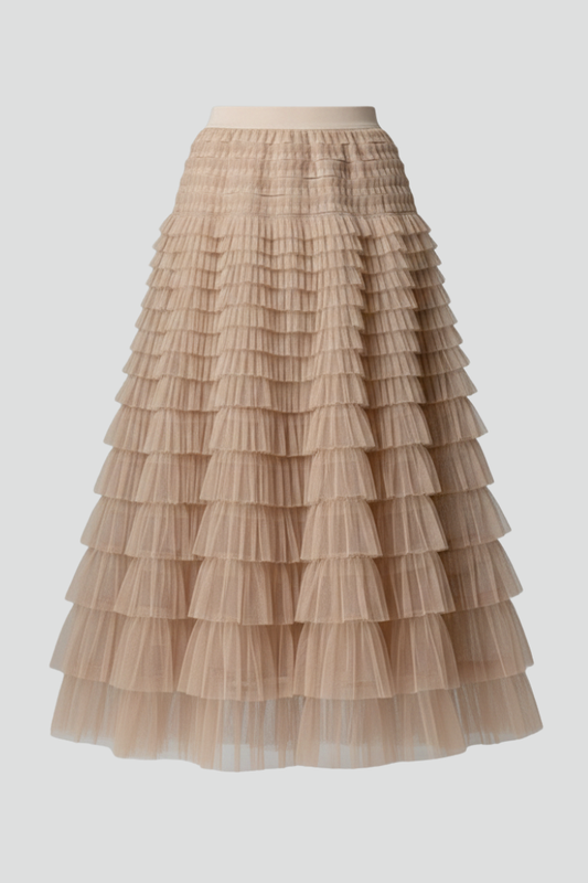 Lily | Layered Tulle Midi Skirt