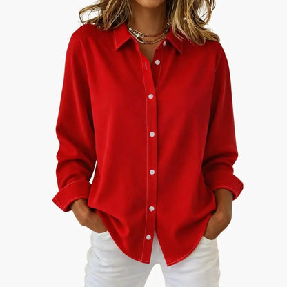 Mila | Long-Sleeve Button-Up Blouse