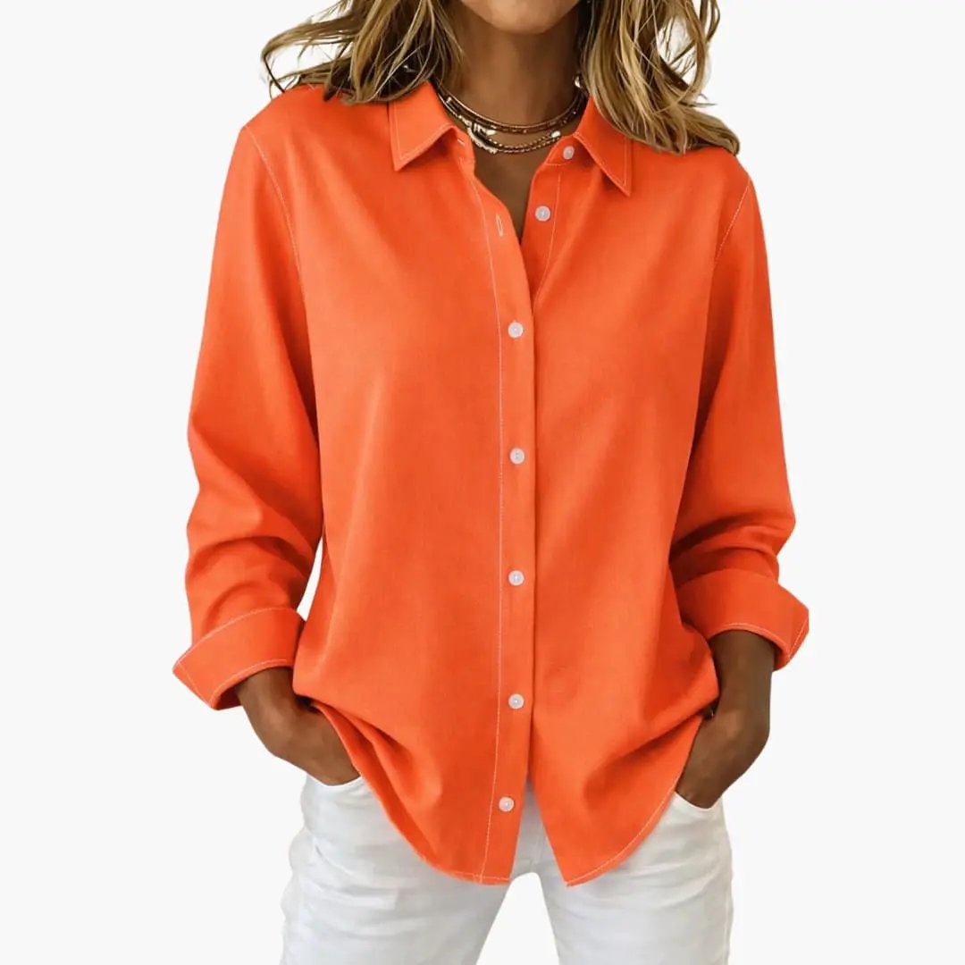 Mila | Long-Sleeve Button-Up Blouse