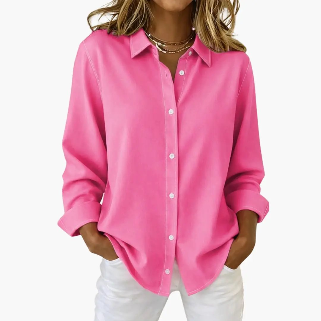 Mila | Long-Sleeve Button-Up Blouse