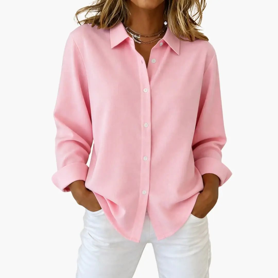 Mila | Long-Sleeve Button-Up Blouse