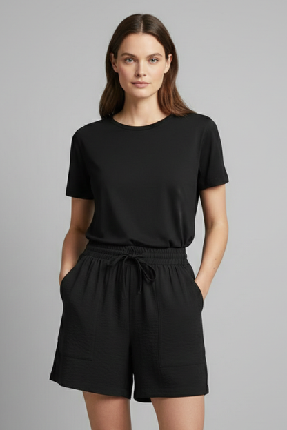Odile | Elastic Waist Drawstring Shorts