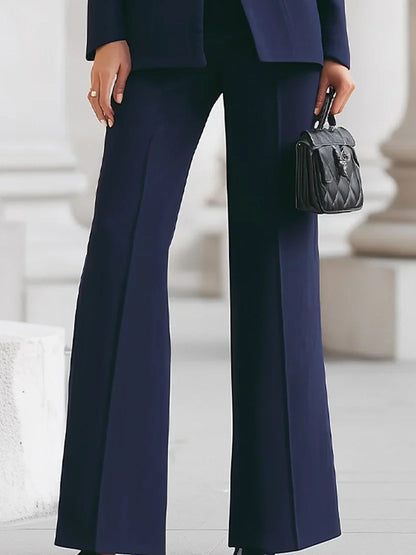Verena | Longline Blazer & Flared Trouser Suit Set