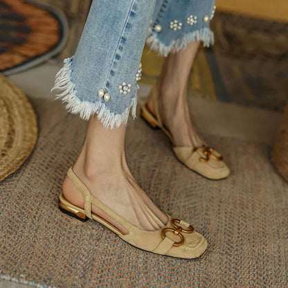 Sidonie | Square-Toe Slingback Flats