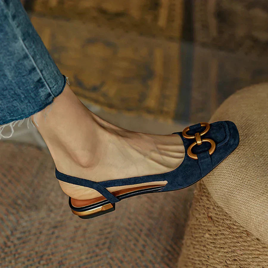 Sidonie | Square-Toe Slingback Flats
