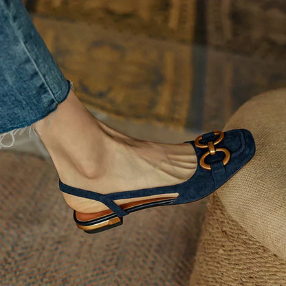 Sidonie | Square-Toe Slingback Flats