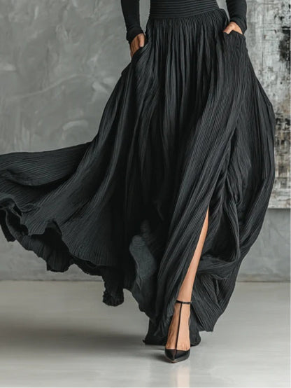 Elspeth | Turtleneck & Pleated Skirt Set