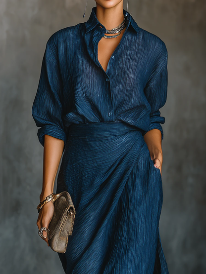 Ophélie | Wrap Top & Maxi Skirt Set