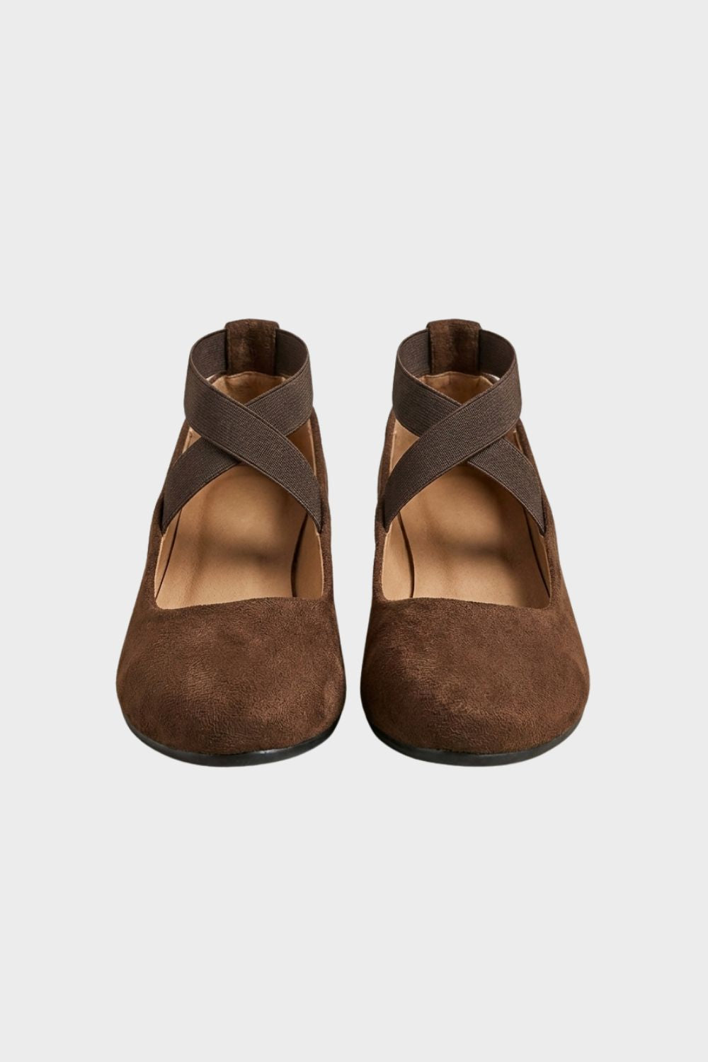 Mireille | Suede Cross-Strap Ballet Flats