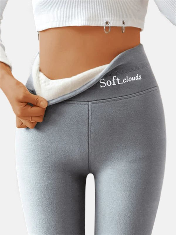 Fleece-lined pants shown from another angle