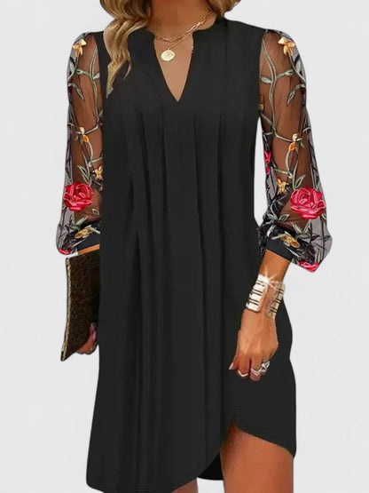Donna | Sheer Sleeve Mini Dress